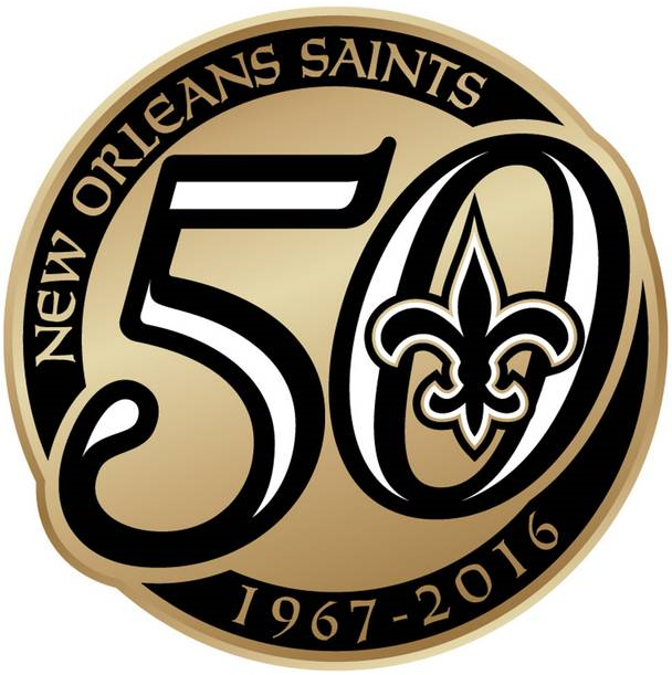 New Orleans Saints 2016 Anniversary Logo t shirts DIY iron ons